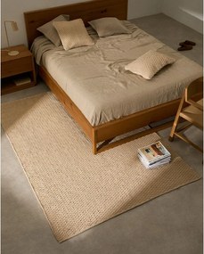 Krémový ručne tkaný koberec s prímesou bavlny 160x230 cm Mascarell – Kave Home