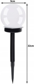 Gardlov 18310 Záhradná solárna lampa guľa 9 cm, IP44 6 ks