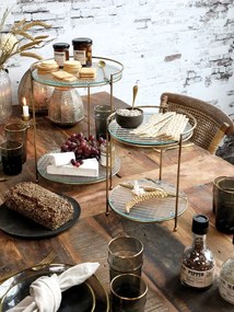 Chic Antique Kovový etažér Glass Shelves