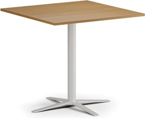 Konferenčný stolík AURA, 60x60 cm, biela podnož, buk
