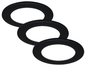 Brilo - SADA 3x LED Kúpeľňové podhľadové svietidlo FLAT LED/7W/230V IP44 BL1284