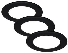 Brilo - SADA 3x LED Kúpeľňové podhľadové svietidlo FLAT LED/7W/230V IP44 BL1284