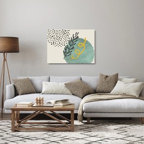 Sklenený obraz - Abstraktné listy N⁰1 (70x50 cm)