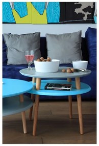 Svetlosivý odkladací stolík Ragaba UFO, ⌀ 45 cm