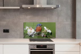 Nástenný panel  Kvety farebné papagáj 125x50 cm