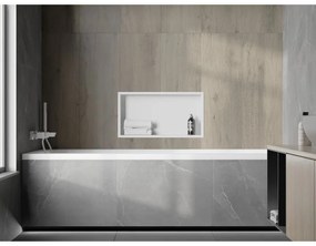 Mexen X-Wall-R, polička na zapustenie na obklad s golierom 60 x 30 cm, biela, 1920603010