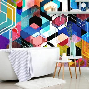 Samolepiaca tapeta abstraktná geometria