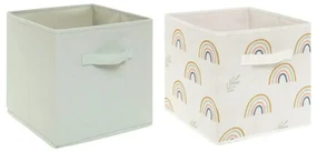 Úložný box Rainbow, sada 2ks, 29x29x29 cm, viacfarebná