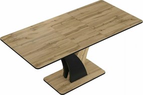 Jídelní rozkládací stůl Vento 120/160 cm dub Artisan/černý