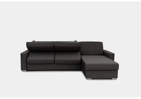 Rozkladacia rohová sedacia súprava LEKA pr. hnedá s úložným priestorom