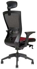 Kancelárska ergonomická stolička MERENS — látka, čierna / viac farieb Červená