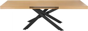 Vintino Rozkladací jedálenský stôl ALONZO 160–240 cm – dub prírodný / čierna oceľ