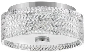 Hinkley HK-ELLE-F-S-CM - Stropné svietidlo 2xE27/60W/230V pr. 30,5 cm chróm