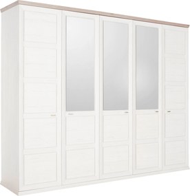 XXXLutz SKRIŇA SO ZRKADLOM, sivá, biela, 255/209/60 cm Hom`in - Skrine - 000003000104