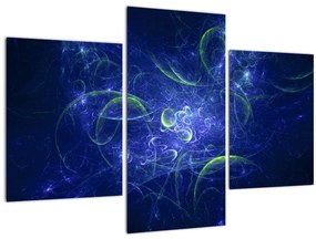 Obraz - modrá abstrakcia (90x60 cm)