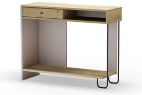 Konzolový stolík s doskou v dubovom dekore 35x100 cm Saturne – Marckeric