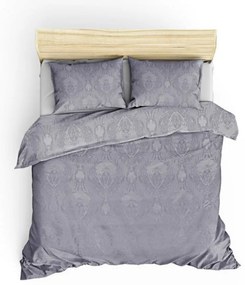 Sivý bavlnený set prikrývky a obliečky na vankúš na dvojlôžko 240x260 cm Beste – Mijolnir