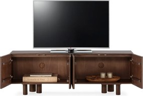 Hnedý TV stolík z mangového dreva 160x55x40 cm Tamira – MOME