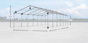Bestent Skladová hala/ garáž 3x12x2m Comfort PE 240g