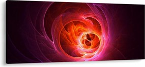 Moderný obraz ružovej abstrakcie (120x50 cm)