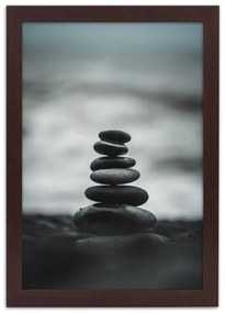 Gario Plagát Hromada kameňov v sivej farbe Farba rámu: Bez rámu, Rozmery: 40 x 60 cm