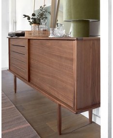 Komoda v dekore orechového dreva Kave Home Carolin