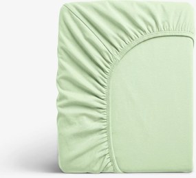 Goldea jersey elastická plachta - svetlo zelená 200 x 220 cm