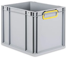 Sada 4 kusov - Eurobox Next Gen 2.0 - Stohovateľná nádoba s uzavretými rukoväťami - Žltá - 400 x 300 x 320 mm