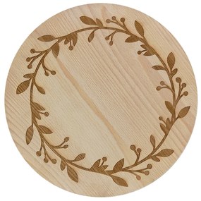 AMADEA Drevená otočná doštička s gravírom, masívne drevo, 30 cm