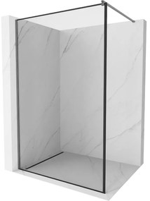 Mexen Kioto, sprchová zástena Walk-In 70 x 200 cm, 8mm číre sklo čierny vzor, grafitový profil, 800-070-101-66-70