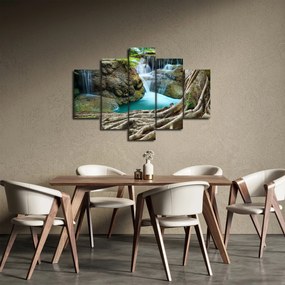 Obraz - Rieka s vodopádmi (150x105 cm)