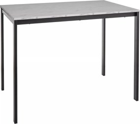 Jedálenský stôl Mario 100 cm mramor/čierny