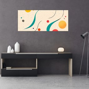 Obraz - Minimalistická farebná ilustrácia (120x50 cm)