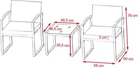Set záhradného nábytku 3-dielny Avenberg BELFORD hnedá/sivá