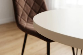 Vintino LIVORNO okrúhly rozkladací jedálenský stôl 80 cm kašmír/čierny