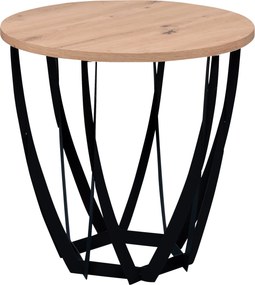 XXXLutz PRÍRUČNÝ STOLÍK, čierna, dub artisan Xora - Stolíky do obývačky - 001815003301