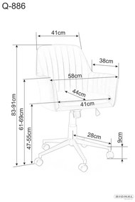 Kancelářské křeslo Upside béžové
