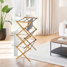 Erga Aurora Plus, vešiak na sušenie bielizne 69x49,5x97 cm na postavenie, hnedá-čierna, ERG-SEP-1265SUAURPLUD