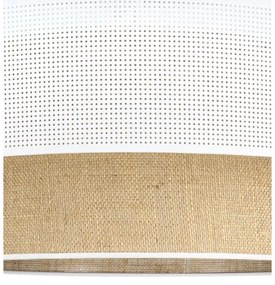 Stropné svietidlo BORHO 1xE27/60W/230V Ø 40 cm biela/juta