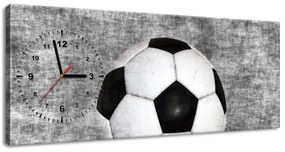 Gario Obraz s hodinami Futbalová lopta Rozmery: 100 x 40 cm