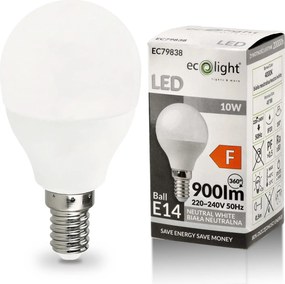 BERGE LED žiarovka G45 - E14 - 10W - studená biela