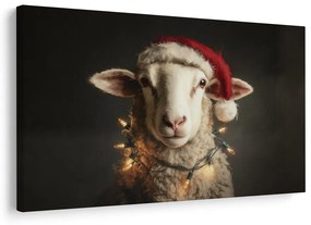 Obraz vianočná ovca so svetielkami