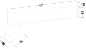 LED Bodové svietidlo MAGNET LED/5W/230V + 1xGU10/60W 3000/4000K čierna