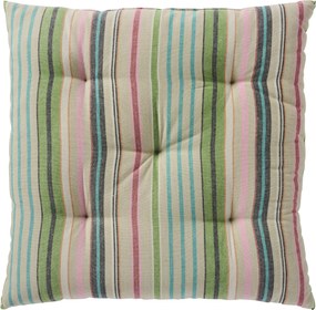 Ib Laursen Bavlnený sedák Multicoloured stripes 50 × 50 cm