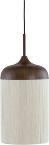 Tmavohnedé závesné svietidlo s textilným tienidlom ø 27,5 cm Dania – Light & Living