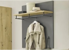 Predsieňový šatníkový panel Milan, dub artisan/šedá%