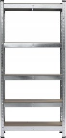 Regál 180x90x40 cm zinkovaný 5-policový, nosnosť 875 kg