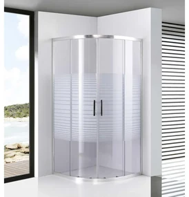 Avignon 6mm White zakrivený Sprchový kút 80*80 190cm