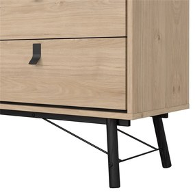 Nízka komoda v dekore duba v prírodnej farbe 153x95 cm Ry – Tvilum