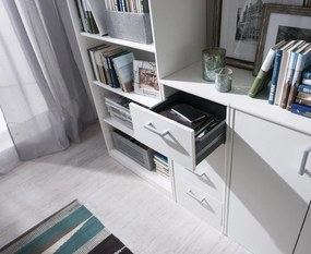 Úzká komoda Mega 139, biela